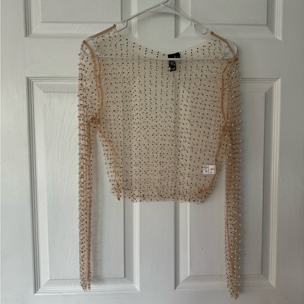 Windsor Rhinestone & Pearl Top - Medium